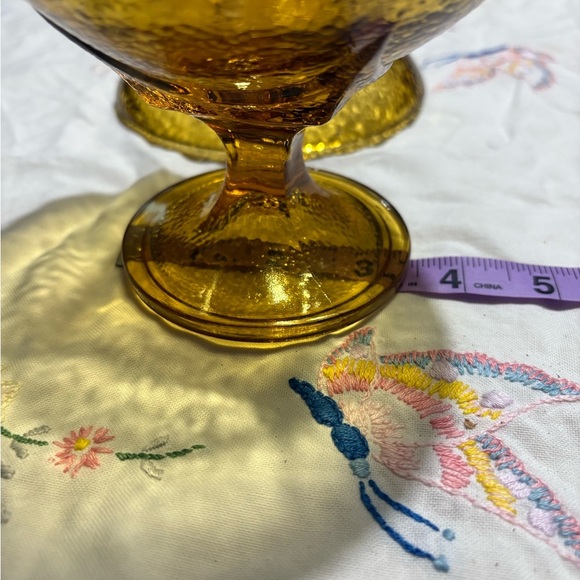 Vintage Jeannette Amber Glass Candy Dish - Picture 7 of 8